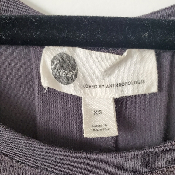 Anthropologie x Floreat Graphite Grey Oversized Enlogated Tee - Picture 4 of 7